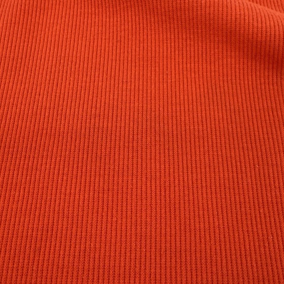 Women's Y2K Distressed Denim Cutoff Shorts + Orange Ribbed Tube Top Set Medium - Picture 12 of 13